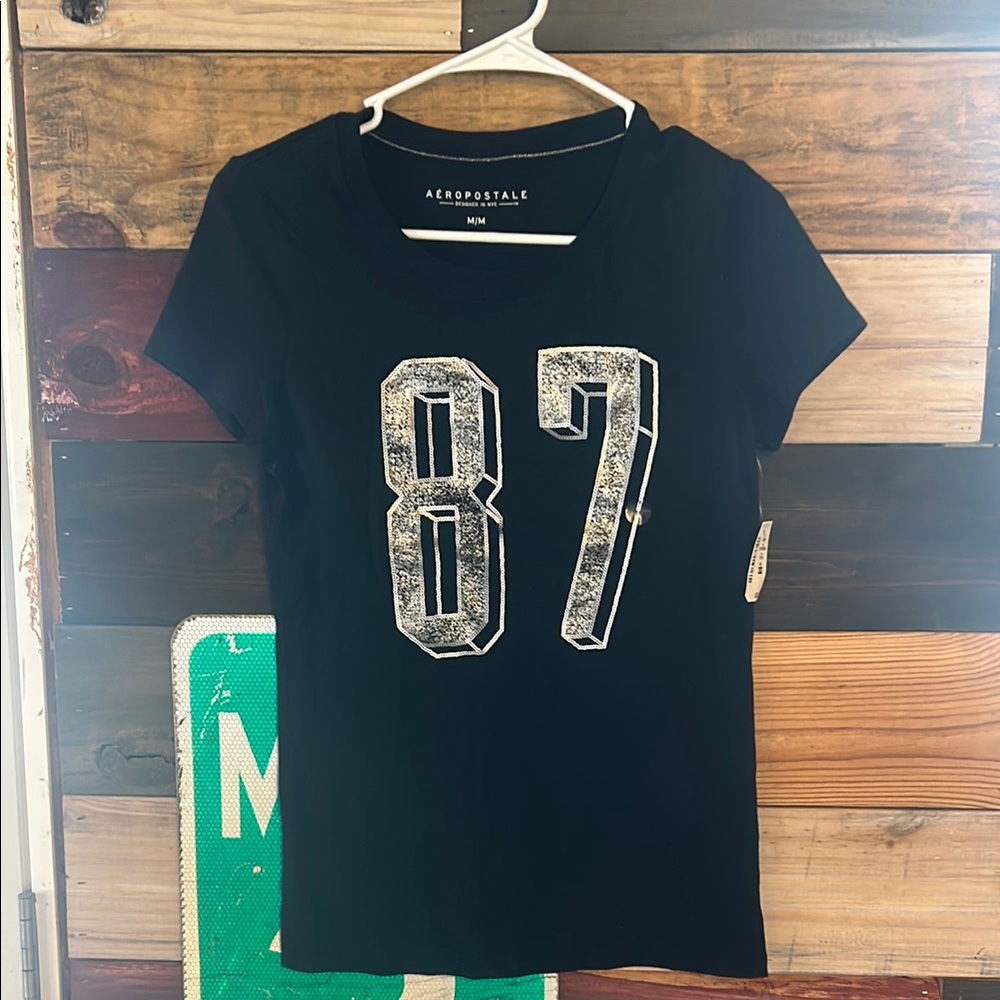New with Tags Aeropostale Black Graphic Tee